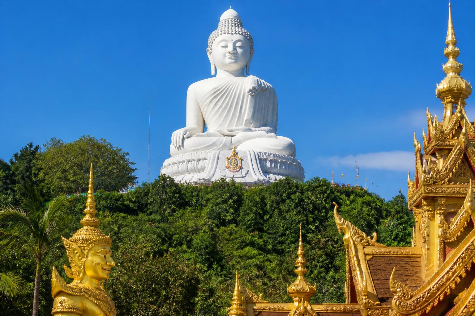 The Big Buddha of Phuket on its jungle hilltop