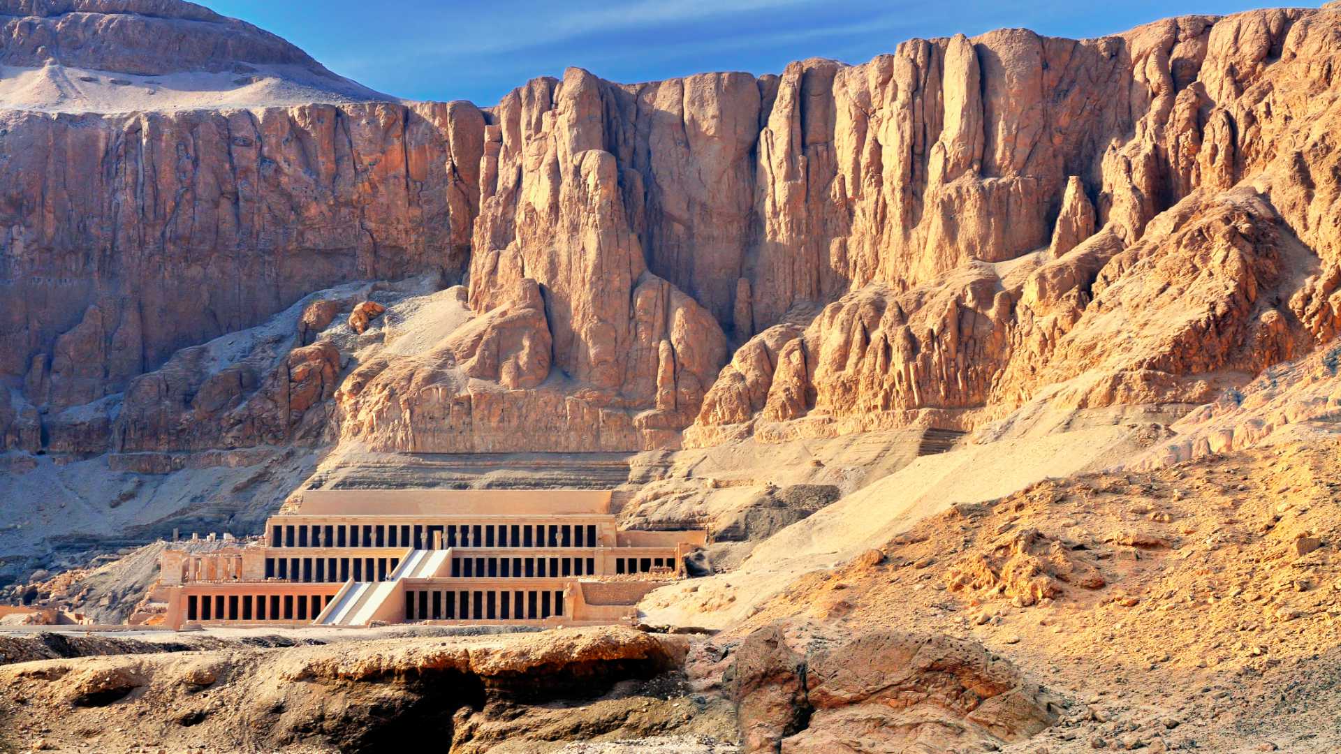 Terraced temple of Hatshepsut on the west bank at Luxor