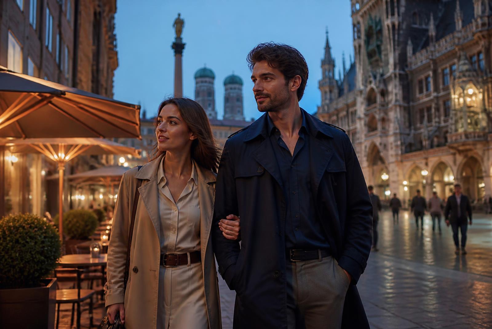 Couple exploring Munich old town